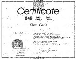 Alex Grob Certificate