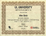 Alex Grob Certificate