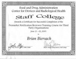 Brian Biersach Certificate