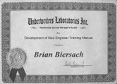 Brian Biersach Certificate