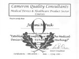 Jeremi Peck Certificate
